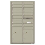 17 Tenant Doors with 2 Parcel Lockers and Outgoing Mail Compartment - 4C Wall Mount 15-High Mailboxes - 4C15D-17