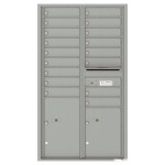 17 Tenant Doors with 2 Parcel Lockers and Outgoing Mail Compartment - 4C Wall Mount 15-High Mailboxes - 4C15D-17