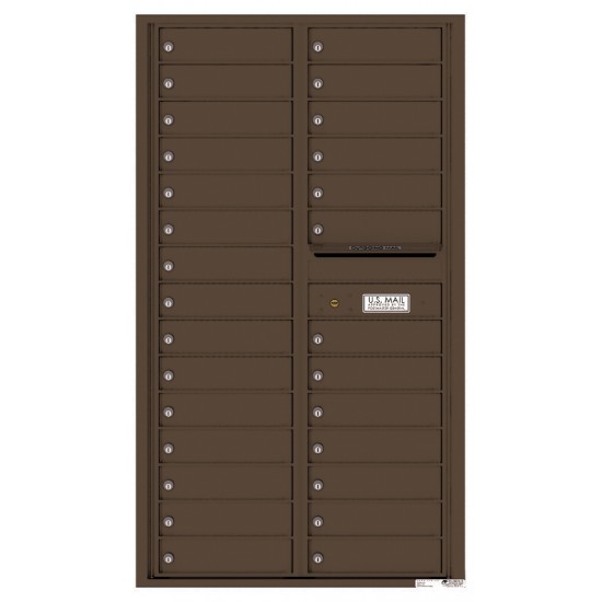 28 Tenant Doors and Outgoing Mail Compartment - 4C Wall Mount 15-High Mailboxes - 4C15D-28