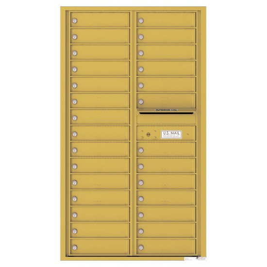 28 Tenant Doors and Outgoing Mail Compartment - 4C Wall Mount 15-High Mailboxes - 4C15D-28