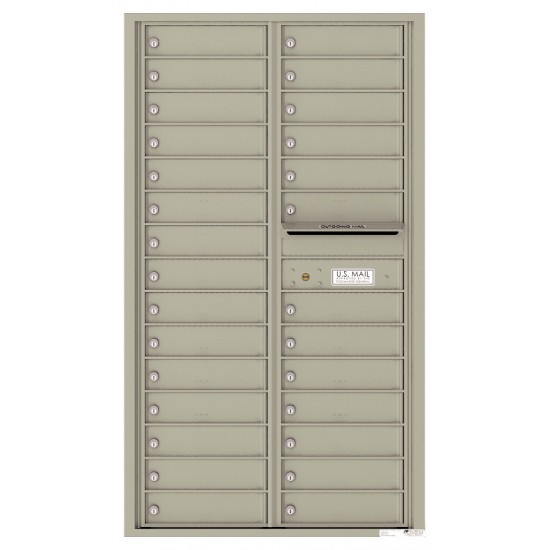 28 Tenant Doors and Outgoing Mail Compartment - 4C Wall Mount 15-High Mailboxes - 4C15D-28