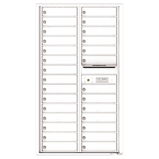 28 Tenant Doors and Outgoing Mail Compartment - 4C Wall Mount 15-High Mailboxes - 4C15D-28