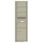 4 Oversized Tenant Doors with 1 Parcel Locker and Outgoing Mail Compartment - 4C Wall Mount 15-High Mailboxes - 4C15S-04