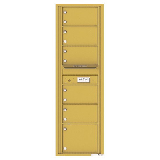 6 Oversized Tenant Doors with Outgoing Mail Compartment - 4C Wall Mount 15-High Mailboxes - 4C15S-06