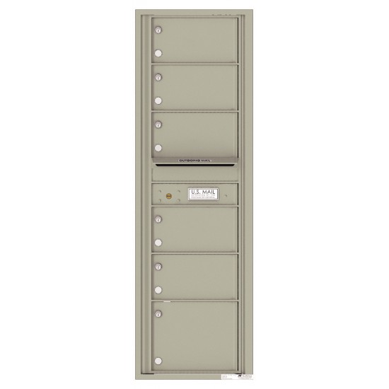 6 Oversized Tenant Doors with Outgoing Mail Compartment - 4C Wall Mount 15-High Mailboxes - 4C15S-06