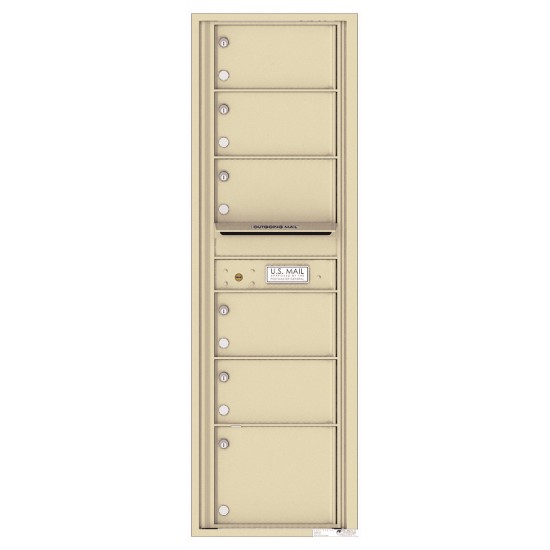 6 Oversized Tenant Doors with Outgoing Mail Compartment - 4C Wall Mount 15-High Mailboxes - 4C15S-06