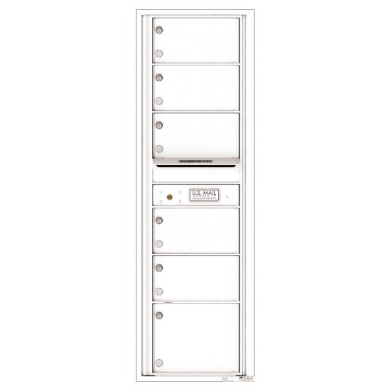 6 Oversized Tenant Doors with Outgoing Mail Compartment - 4C Wall Mount 15-High Mailboxes - 4C15S-06