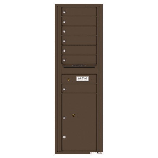 7 Tenant Doors with 1 Parcel Locker and Outgoing Mail Compartment - 4C Wall Mount 15-High Mailboxes - 4C15S-07