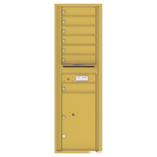 7 Tenant Doors with 1 Parcel Locker and Outgoing Mail Compartment - 4C Wall Mount 15-High Mailboxes - 4C15S-07