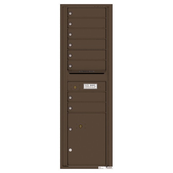 8 Tenant Doors with 1 Parcel Locker and Outgoing Mail Compartment - 4C Wall Mount 15-High Mailboxes - 4C15S-08