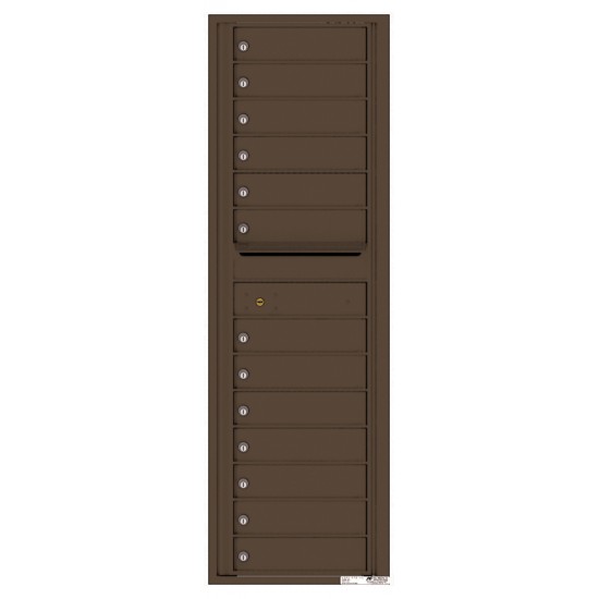 13 Tenant Doors with Outgoing Mail Compartment - 4C Wall Mount 15-High Mailboxes - 4C15S-13