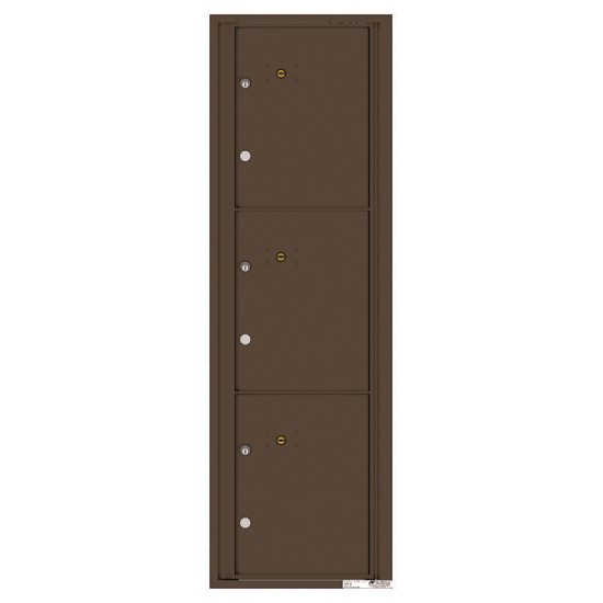 3 Parcel Doors Unit - 4C Wall Mount 15-High - 4C15S-3P