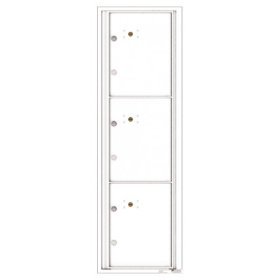 3 Parcel Doors Unit - 4C Wall Mount 15-High - 4C15S-3P