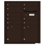 9 Tenant Doors with 2 Parcel Lockers and Outgoing Mail Compartment - 4C Wall Mount ADA Max Height Mailboxes - 4CADD-09