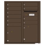 10 Tenant Doors with 2 Parcel Lockers and Outgoing Mail Compartment - 4C Wall Mount ADA Max Height Mailboxes - 4CADD-10