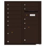 10 Tenant Doors with 2 Parcel Lockers and Outgoing Mail Compartment - 4C Wall Mount ADA Max Height Mailboxes - 4CADD-10