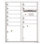 10 Tenant Doors with 2 Parcel Lockers and Outgoing Mail Compartment - 4C Wall Mount ADA Max Height Mailboxes - 4CADD-10