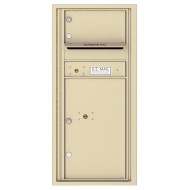 1 Over-Sized Tenant Door with 1 Parcel Locker and Outgoing Mail Compartment - 4C Wall Mount ADA Max Height Mailboxes - 4CADS-01