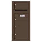 3 Tenant Doors with 1 Parcel Locker and Outgoing Mail Compartment - 4C Wall Mount ADA Max Height Mailboxes - 4CADS-03