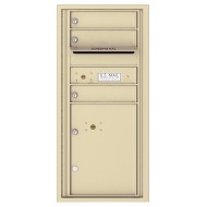 3 Tenant Doors with 1 Parcel Locker and Outgoing Mail Compartment - 4C Wall Mount ADA Max Height Mailboxes - 4CADS-03