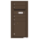 4 Tenant Doors with 1 Parcel Locker and Outgoing Mail Compartment - 4C Wall Mount ADA Max Height Mailboxes - 4CADS-04