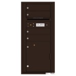 4 Tenant Doors with 1 Parcel Locker and Outgoing Mail Compartment - 4C Wall Mount ADA Max Height Mailboxes - 4CADS-04