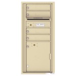 4 Tenant Doors with 1 Parcel Locker and Outgoing Mail Compartment - 4C Wall Mount ADA Max Height Mailboxes - 4CADS-04