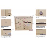 6 Over-Sized Tenant Doors with Outgoing Mail Compartment - 4C Wall Mount 14-High Mailboxes - 4C14S-06