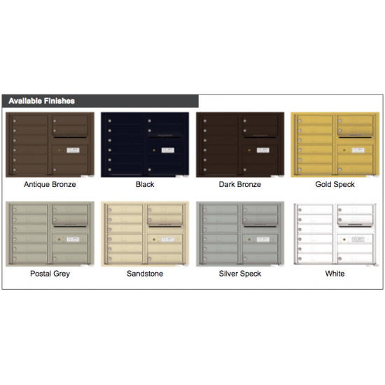 9 Tenant Doors with Outgoing Mail Compartment - 4C Wall Mount 6-High Mailboxes - 4C06D-09