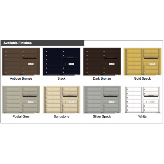 10 Tenant Doors with Outgoing Mail Compartment - 4C Wall Mount 6-High Mailboxes USPS Approved - 4C06D-10                                                                  