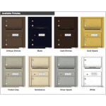 2 Oversized Tenant Doors with Outgoing Mail Compartment - 4C Wall Mount 6-High Mailboxes - H4C06S-02