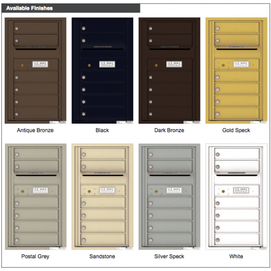 6 Tenant Doors with Outgoing Mail Compartment - 4C Wall Mount 8-High Mailboxes - 4C08S-06