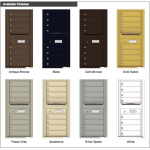 8 Tenant Doors with Outgoing Mail Compartment - 4C Wall Mount 10-High Mailboxes - 4C10S-08