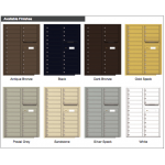 22 Tenant Doors with Outgoing Mail Compartment - 4C Wall Mount 12-High Mailboxes - 4C12D-22