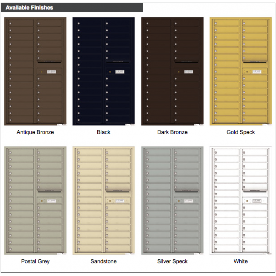 28 Tenant Doors and Outgoing Mail Compartment - 4C Wall Mount 15-High Mailboxes - 4C15D-28