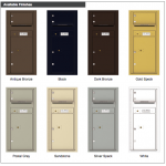 1 Over-Sized Tenant Door with 1 Parcel Locker and Outgoing Mail Compartment - 4C Wall Mount ADA Max Height Mailboxes - 4CADS-01