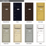 3 Tenant Doors with 1 Parcel Locker and Outgoing Mail Compartment - 4C Wall Mount ADA Max Height Mailboxes - 4CADS-03