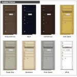 4 Tenant Doors with 1 Parcel Locker and Outgoing Mail Compartment - 4C Wall Mount ADA Max Height Mailboxes - 4CADS-04