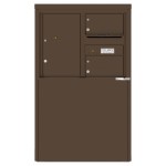 2 Tenant Doors with 1 Parcel Locker and Outgoing Mail Compartment - 4C Depot Mailbox Module - 4C06D-02-D