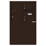 2 Tenant Doors with 1 Parcel Locker and Outgoing Mail Compartment - 4C Depot Mailbox Module - 4C06D-02-D