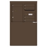 4 Tenant Doors with 1 Parcel Locker and Outgoing Mail Compartment - 4C Depot Mailbox Module - 4C06D-05-D