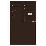 4 Tenant Doors with 1 Parcel Locker and Outgoing Mail Compartment - 4C Depot Mailbox Module - 4C06D-05-D