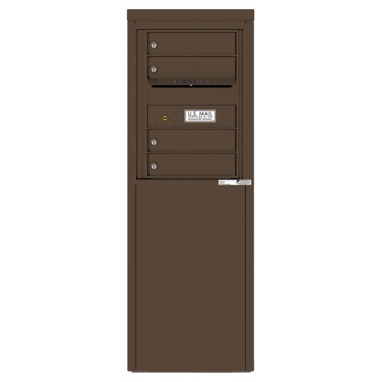 4 Tenant Doors with one Outgoing Mail Compartment - 4C Depot Mailbox Module - 4C06S-04-D