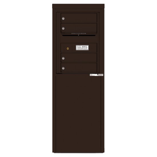 4 Tenant Doors with one Outgoing Mail Compartment - 4C Depot Mailbox Module - 4C06S-04-D