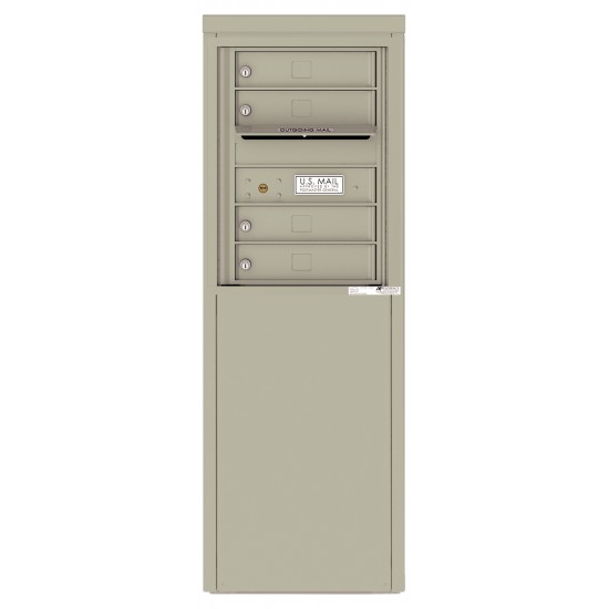 4 Tenant Doors with one Outgoing Mail Compartment - 4C Depot Mailbox Module - 4C06S-04-D