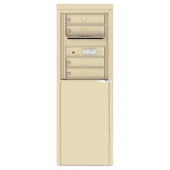 4 Tenant Doors with one Outgoing Mail Compartment - 4C Depot Mailbox Module - 4C06S-04-D