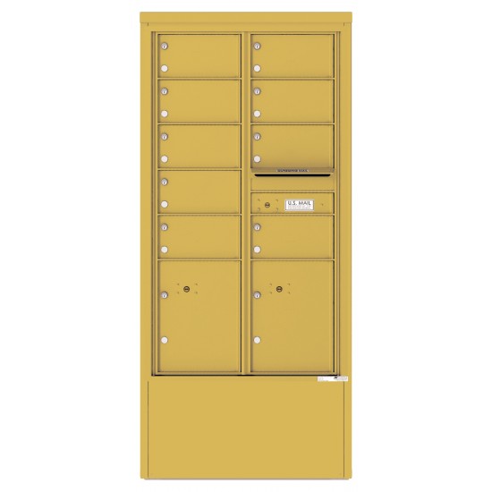 9 Tenant Doors with 2 Parcel Lockers and Outgoing Mail Compartment - 4C Depot Mailbox Module - 4C15D-09-D