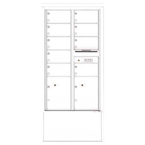 9 Tenant Doors with 2 Parcel Lockers and Outgoing Mail Compartment - 4C Depot Mailbox Module - 4C15D-09-D