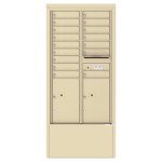 16 Tenant Doors with 2 Parcel Lockers and Outgoing Mail Compartment - 4C Depot Mailbox Module - 4C15D-16-D