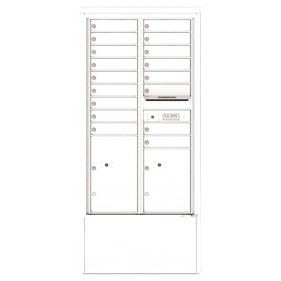 17 Tenant Doors with 2 Parcel Lockers and Outgoing Mail Compartment - 4C Depot Mailbox Module - 4C15D-17-D